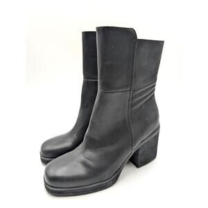 Korks Moergan Side Zip Boots Square Toe Women's Black Size US10M EU40.5